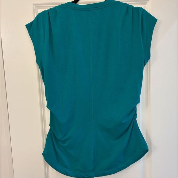 ATHLETA Outbound V-Neck Tee Teal Women’s Size Small - Picture 2 of 9